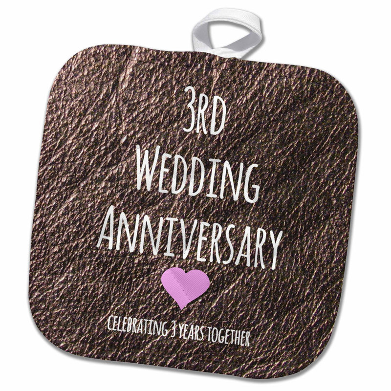 3drose 3rd Wedding Anniversary Gift Celebrating 3 Years Together