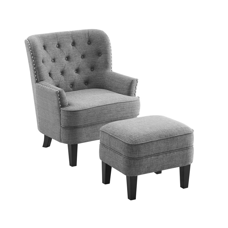 Alcott Hill Elroy Wingback Chair And Ottoman Reviews Wayfair