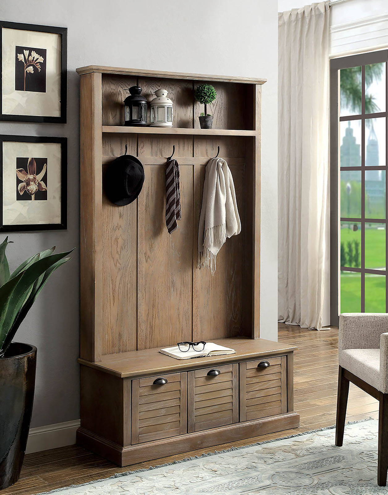 Gracie Oaks Christiano 42'' Wide Hall Tree with Bench & Reviews Wayfair