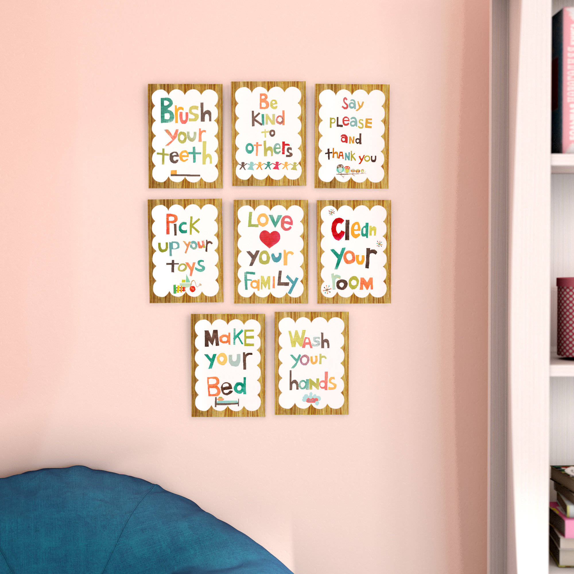 Viv Rae Juergens 8 Piece Good Manners Wall Card Set Reviews juergens 8 piece good manners wall card set