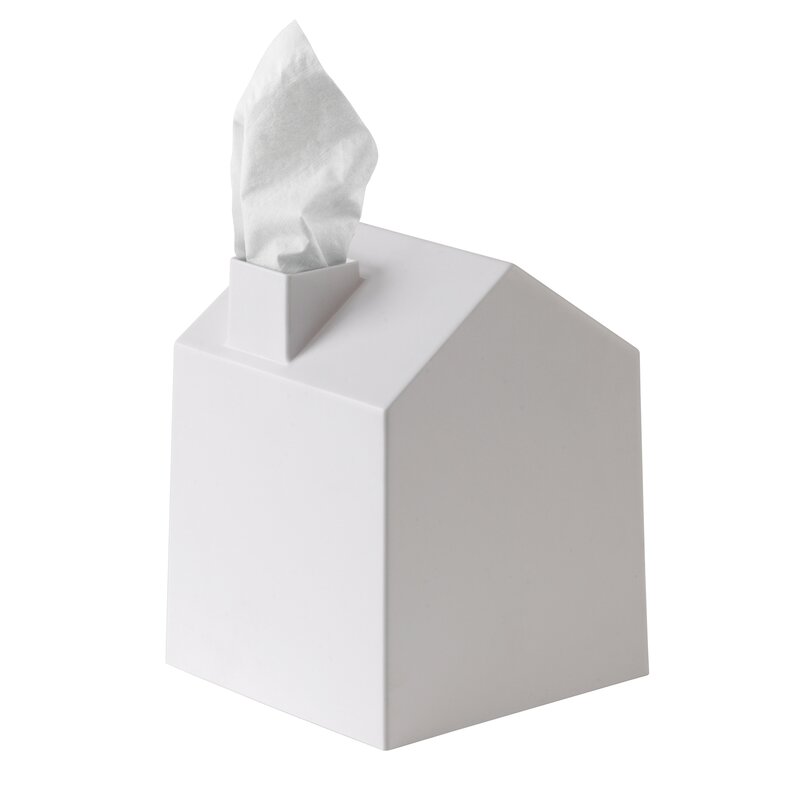 grey tissue box cover