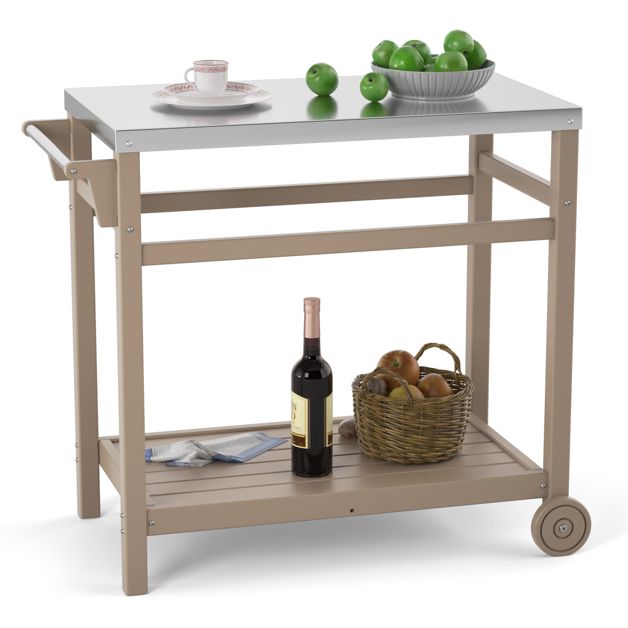 Outdoor Prep Cart Dining Table 