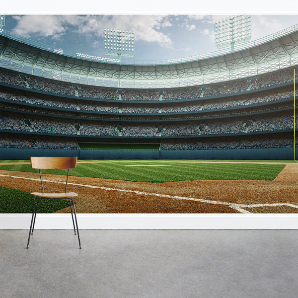 Baseball Wall Mural Wayfair How to use themed in a sentence. baseball wall mural