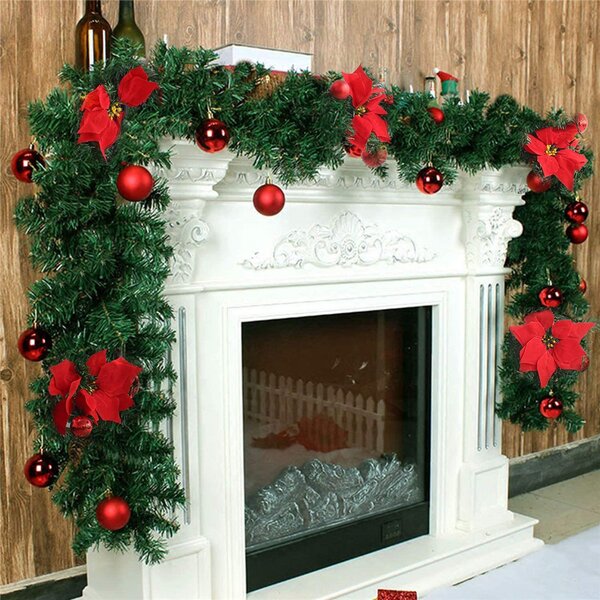 180 cm Frosted Green Christmas Garland with Cones Stair Case Fireplace Mantel 