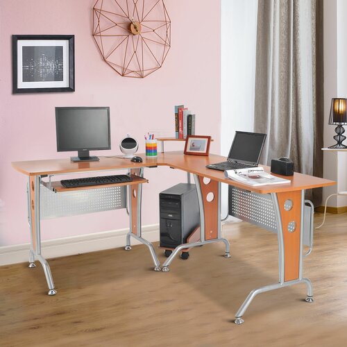 Ebern Designs Hillsborough Modern L Shaped Desk Reviews Wayfair