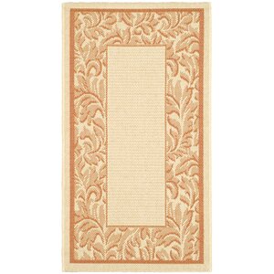 Short Terracotta/Natural Outdoor Rug