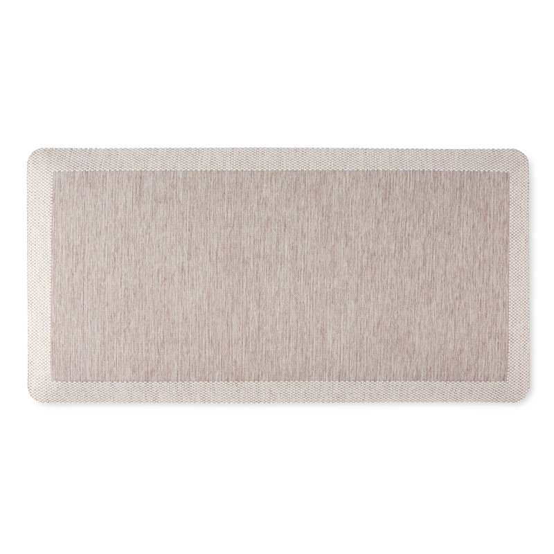Martha Stewart Mira Modern Heathered Anti-Fatigue Air-Infused Kitchen Mat Mat Size: Rectangle 1' 8" x 3'3", Color: Dark Brown