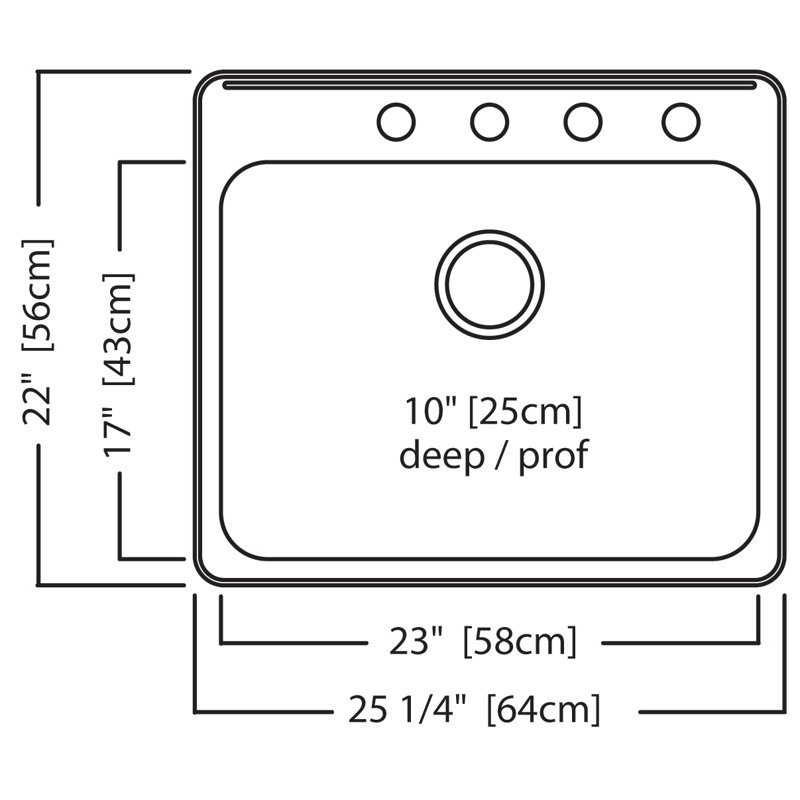 Kindred 25 63 L X 22 06 W Undermount Bar Sink Wayfair
