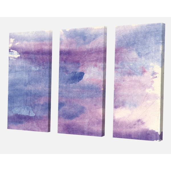 East Urban Home Watercolor Purple Haze Ii Painting Multi Piece