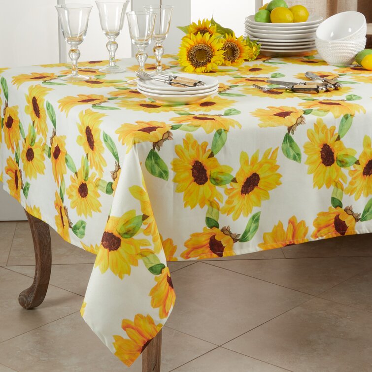 Rosalind Wheeler Benny Floral Square Tablecloth | Wayfair