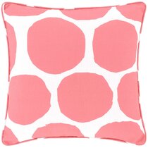 Orange/Cream Jiti Dean Linen Throw Pillow 12 by 20-Inch