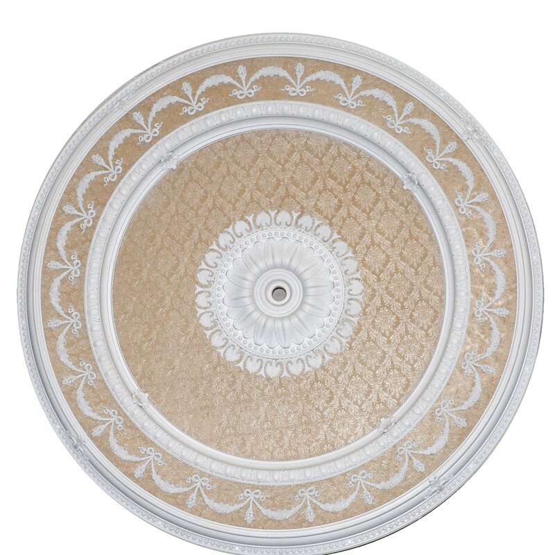 Art Frame Direct Blanco Wreath Round Chandelier Ceiling Medallion