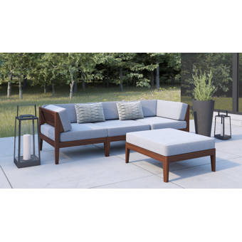 Ostro 4 Piece Rattan Sofa Seating Group With Cushions Reviews Allmodern