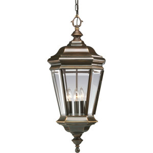 Triplehorn 4-Light Outdoor Brass Hanging Lantern