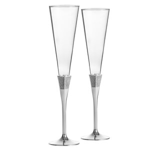 Lismore Diamond Toasting Champagne Flute Glass (Set of 2)