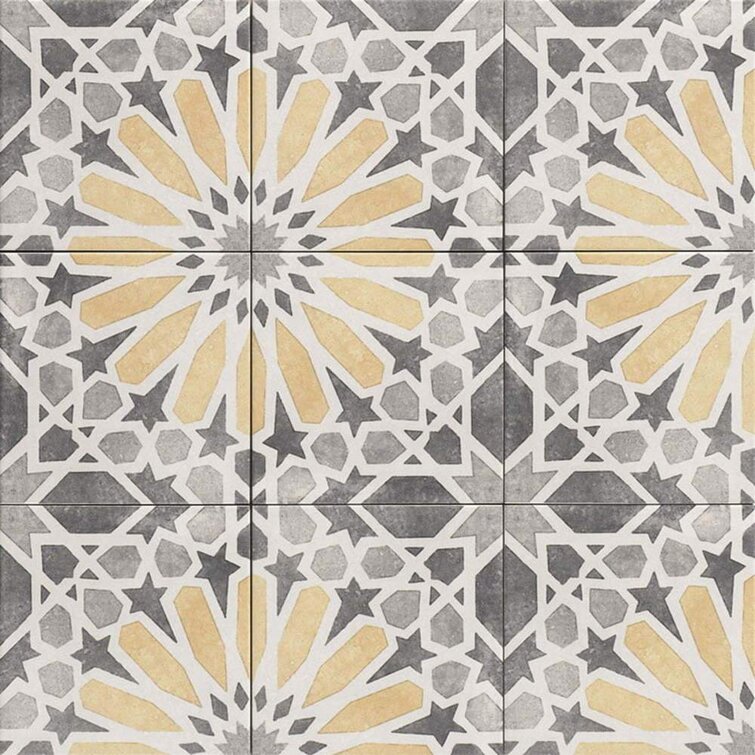 Garden Sunflower 8X8 Porcelain Patterned Wall & Floor Tile