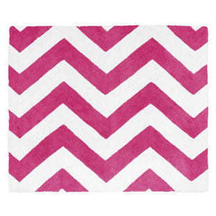 Hot Pink Carpet Wayfair Chevron Hot Pink White Area Rug