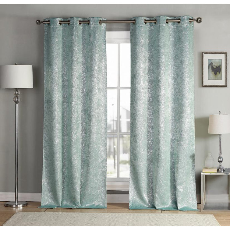 House Of Hampton Lemond Sparkle Solid Blackout Thermal Grommet Curtain Panels Reviews Wayfair