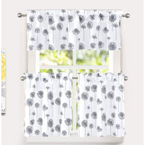 Wayfair | Gray & Silver Kitchen Valances & Kitchen Curtains ...