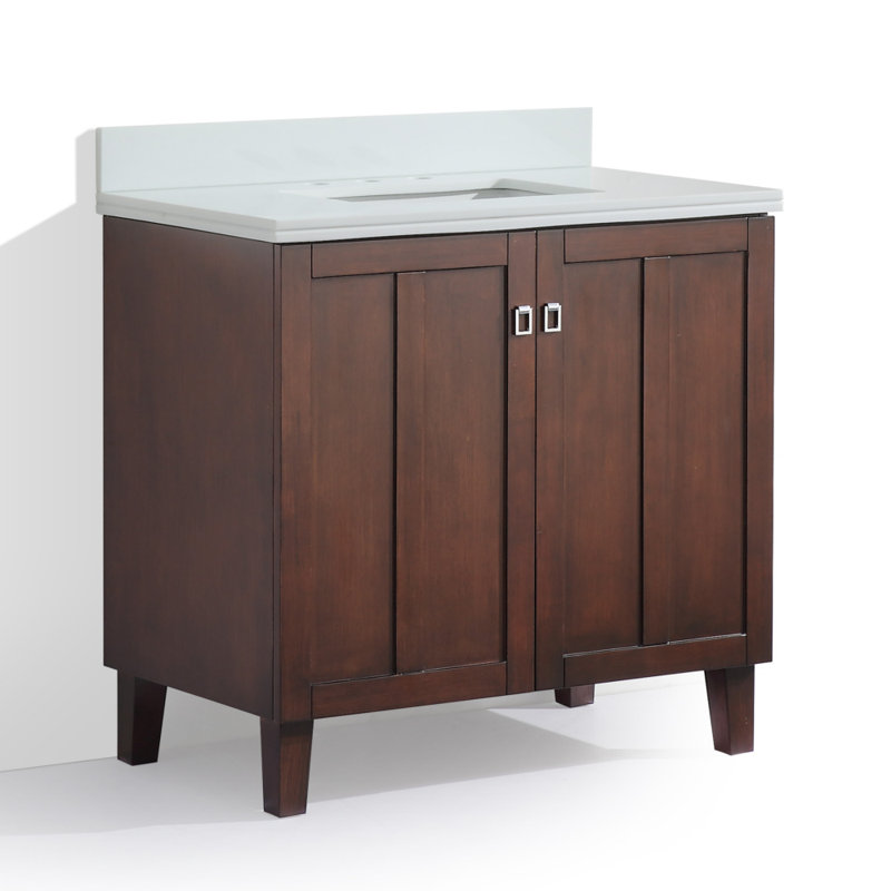 Laude Run Larabee 36 Single Sink Bathroom Vanity Set Wayfair Larabee 36 Single Sink Bathroom Vanity Set