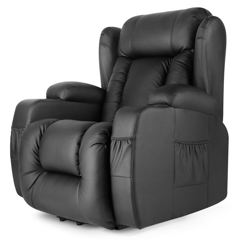 Latitude Run Beniamino Faux Leather Power Lift Assist Recliner With Massage With Heating Reviews Wayfair