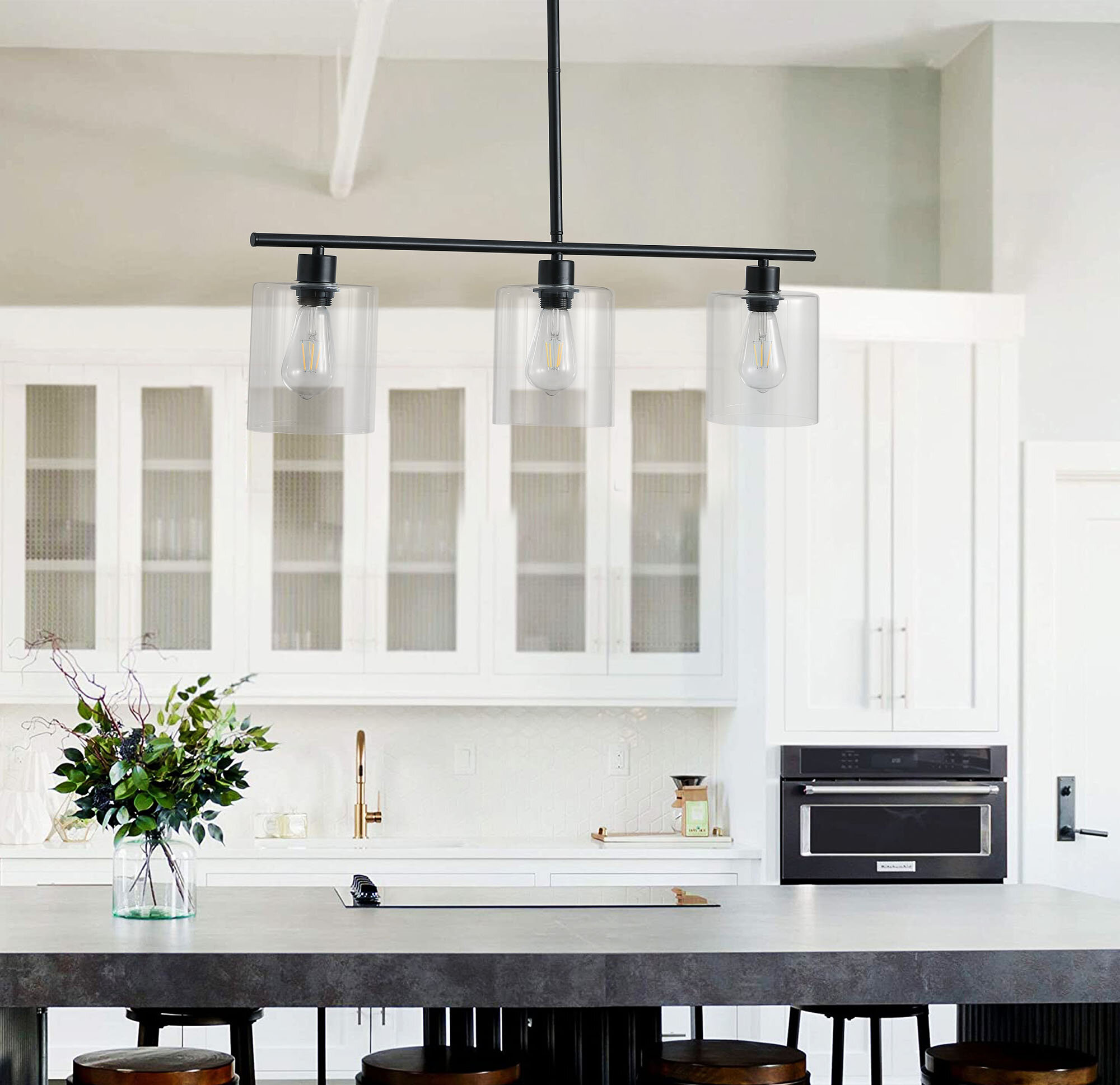 Latitude Run® 3 - Light Kitchen Island Linear Pendant Lighting | Wayfair