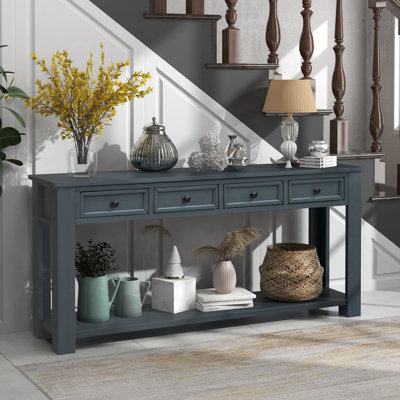 63" Wide 4 Drawer Buffet Table