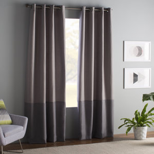 Arrowsmith Striped Blackout Thermal Grommet Single Curtain Panel