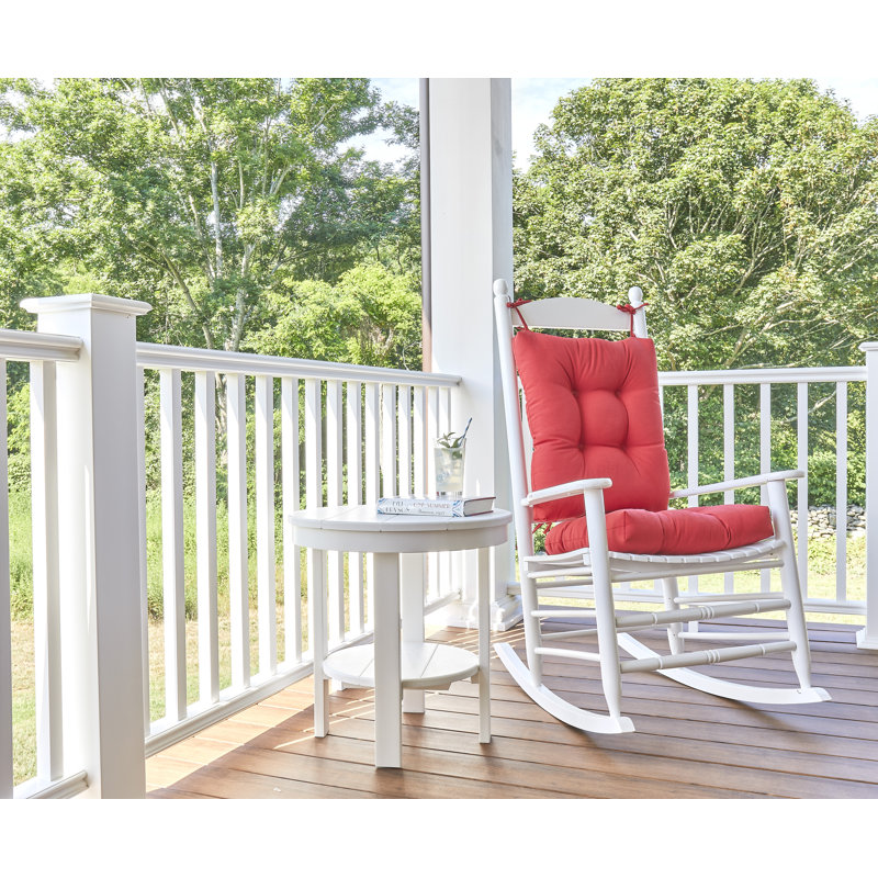 Poly Batting Basics Lounger Patio Cushion Red Stripes