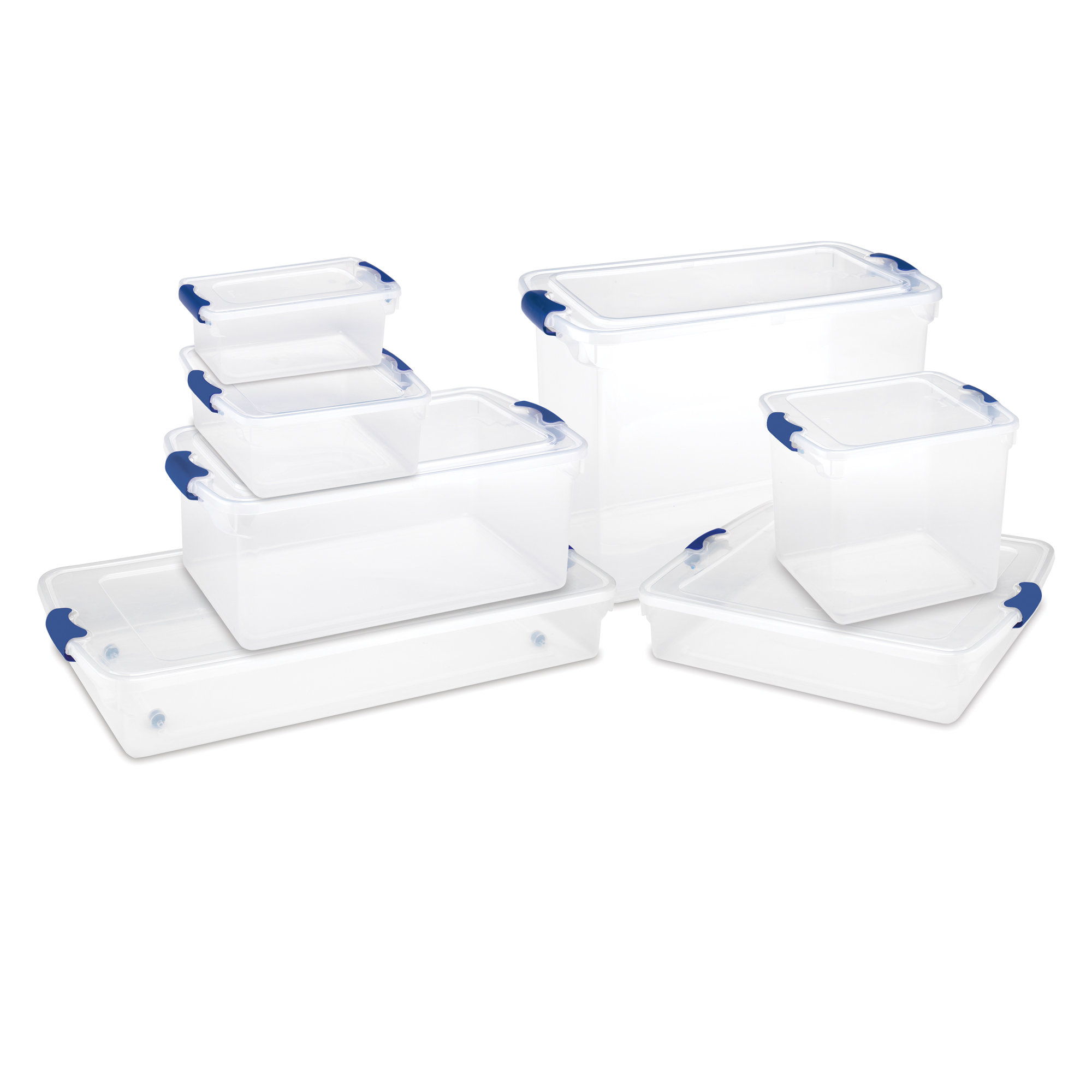 Homz 60 Quart Underbed Latching Plastic Storage Tote Reviews Wayfair