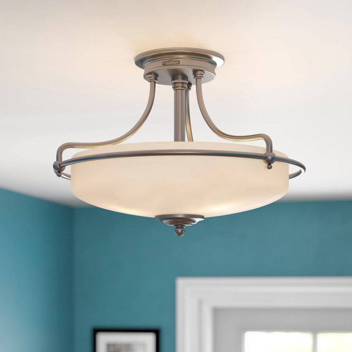 Brayden Studio Helsley 3 Light Semi Flush Mount Reviews Wayfair