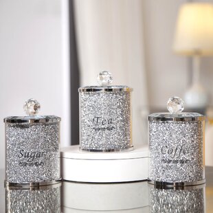 New Sparkle Diamante Jewel Set Of 4 Square Silver Mirror Crushed Crystal Coaster