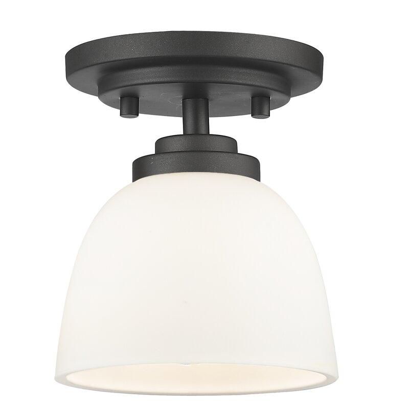 Lark Manor Cardiff Glass Semi Flush Mount & Reviews | Wayfair