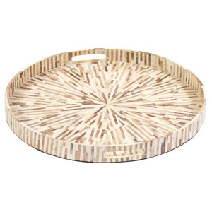 Shelborne Round Mother of Pearl Accent Tray