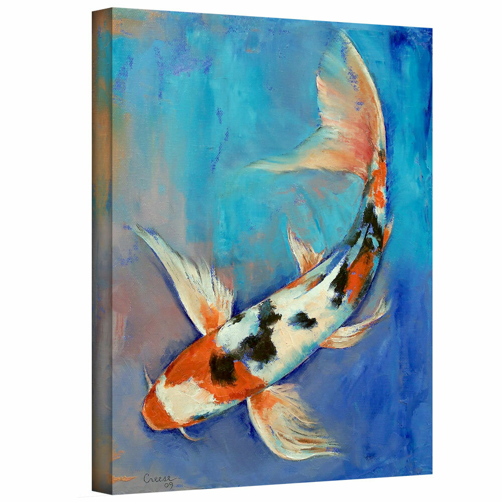 Download Artwall Sanke Butterfly Koi By Michael Creese Print On Canvas Wayfair