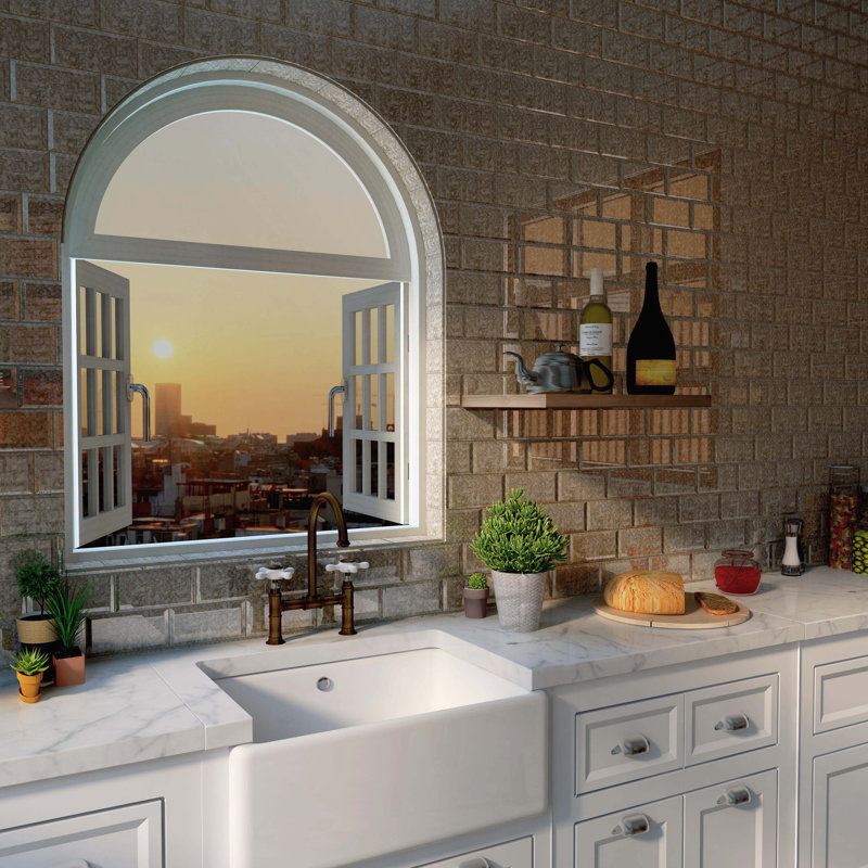 Elitetile Lumin 3 X 6 Gl Subway Tile In Antique Mirror Lumin 3 X 6 Gl Subway Tile In Antique Mirror