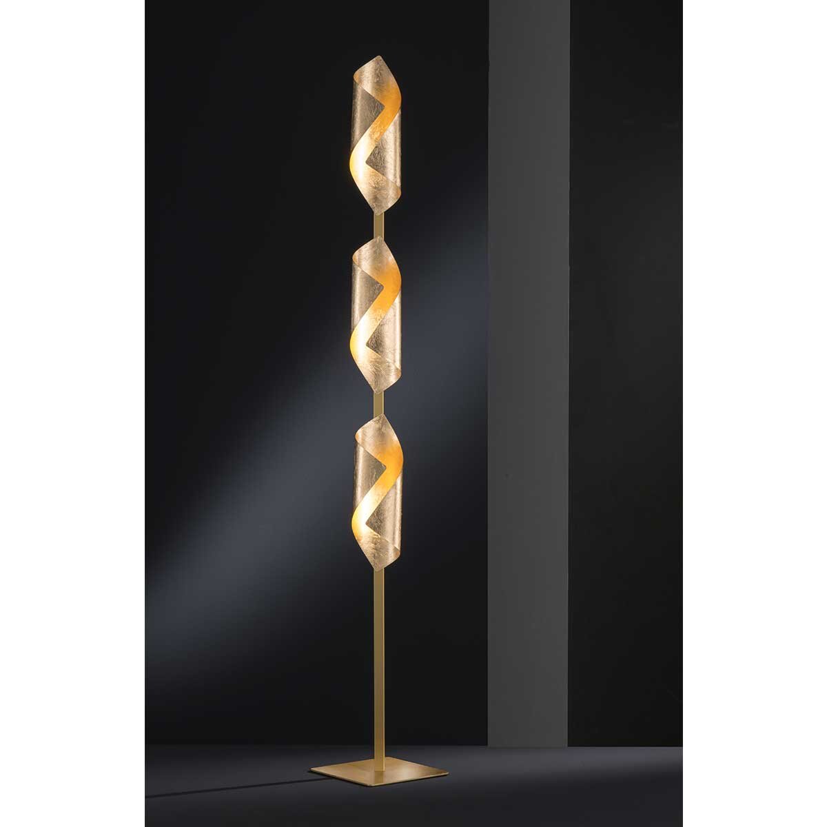 Designerlampe LED Stehlampe 18 Watt Golden Höhe 142cm Standlampe Standleuchte