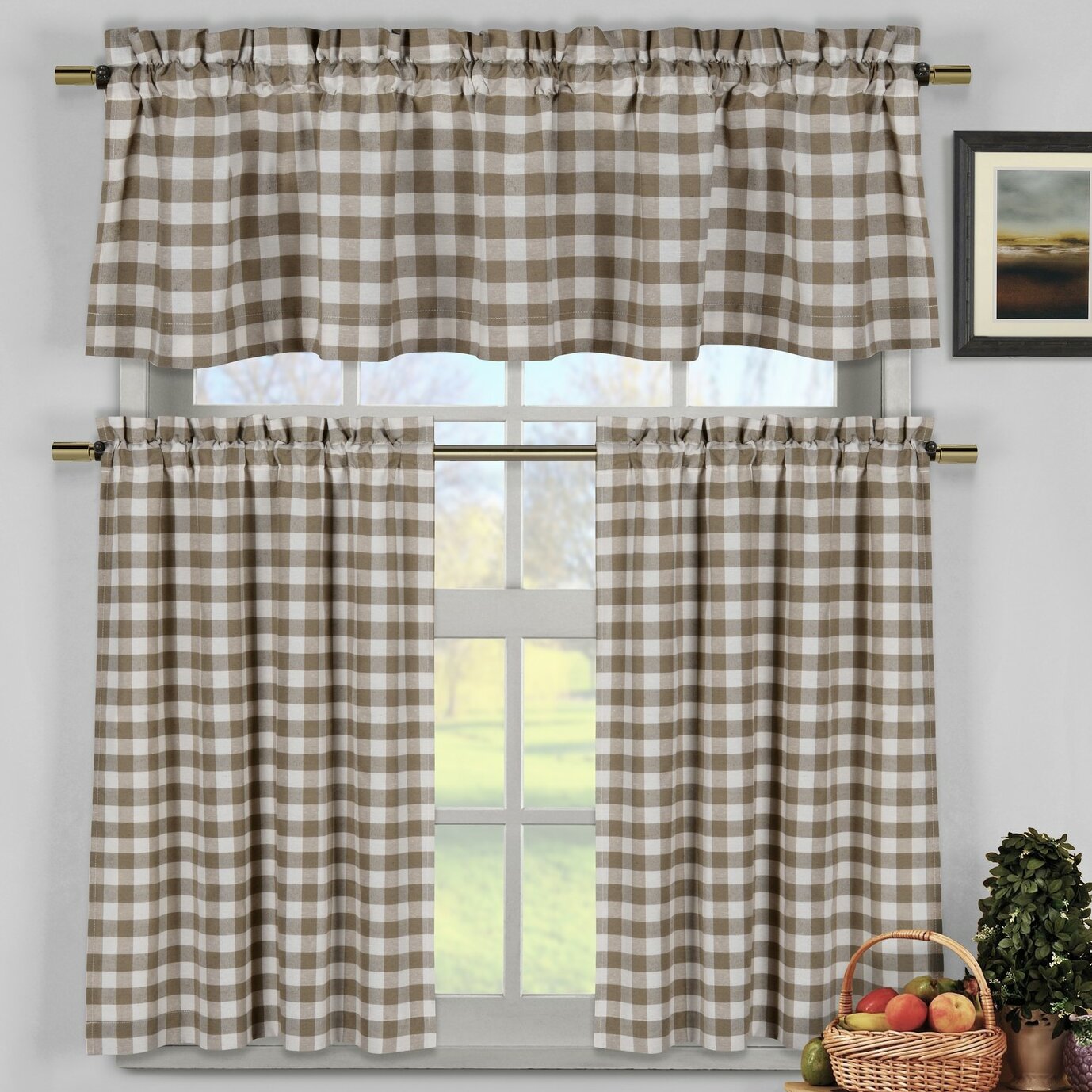 Loon Peak Guyette 3 Piece Kitchen Curtain Set Reviews Wayfair