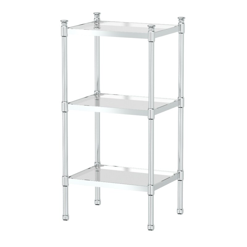 chrome bathroom stand