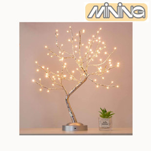 LED Cherry Blossom Pearl Leaf Tree Light Touch USB Bonsai Lamp Xmas Indoor Decor 