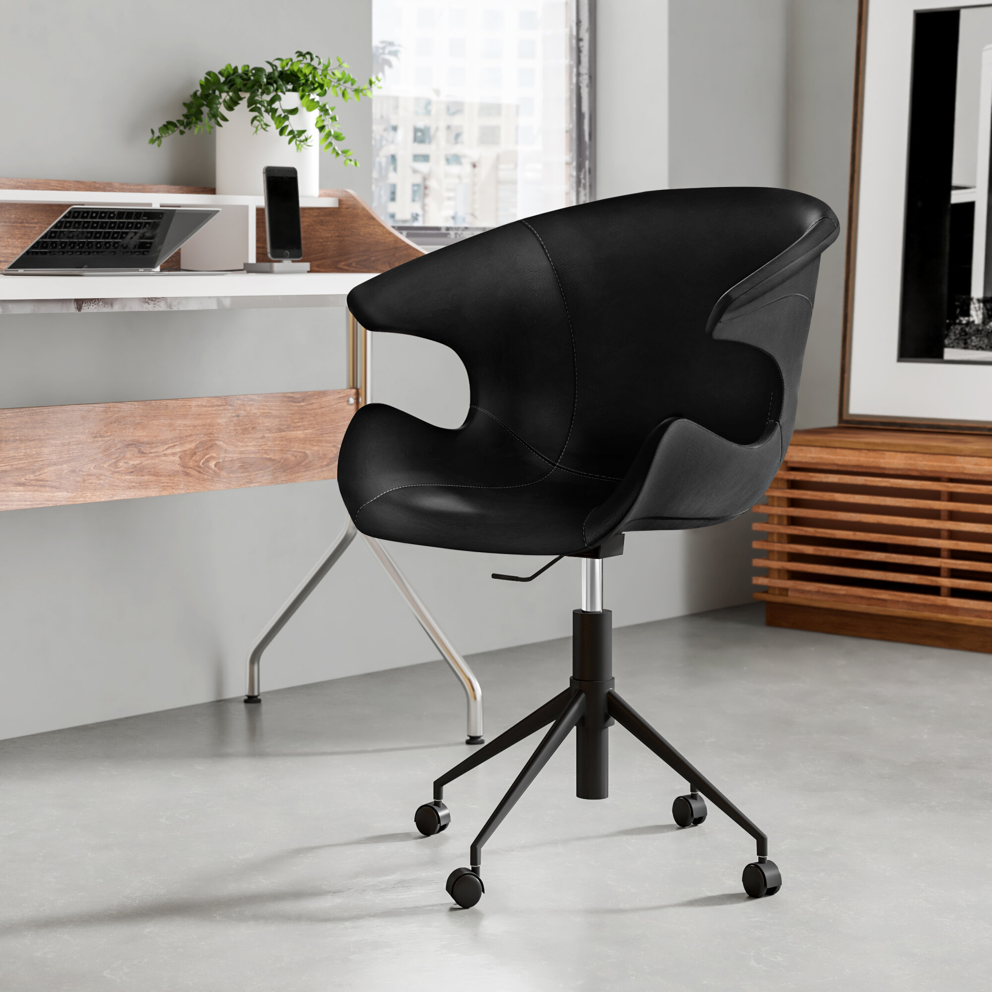 leonardo leather task chair