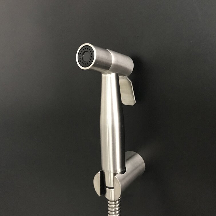Stainless-Steel Handheld Bidet Spray Shower Head Toilet Shattaf Adapter Hose Kit 