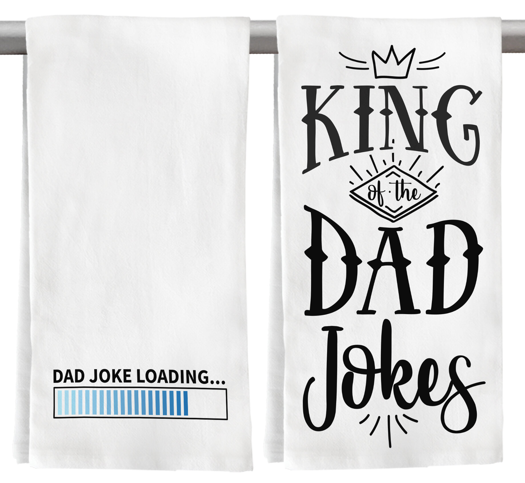 regeren Sportschool Smerig Latitude Run® Dad Joke Loading and King of the Dad Jokes 2 Piece Tea Towel  Set | Wayfair