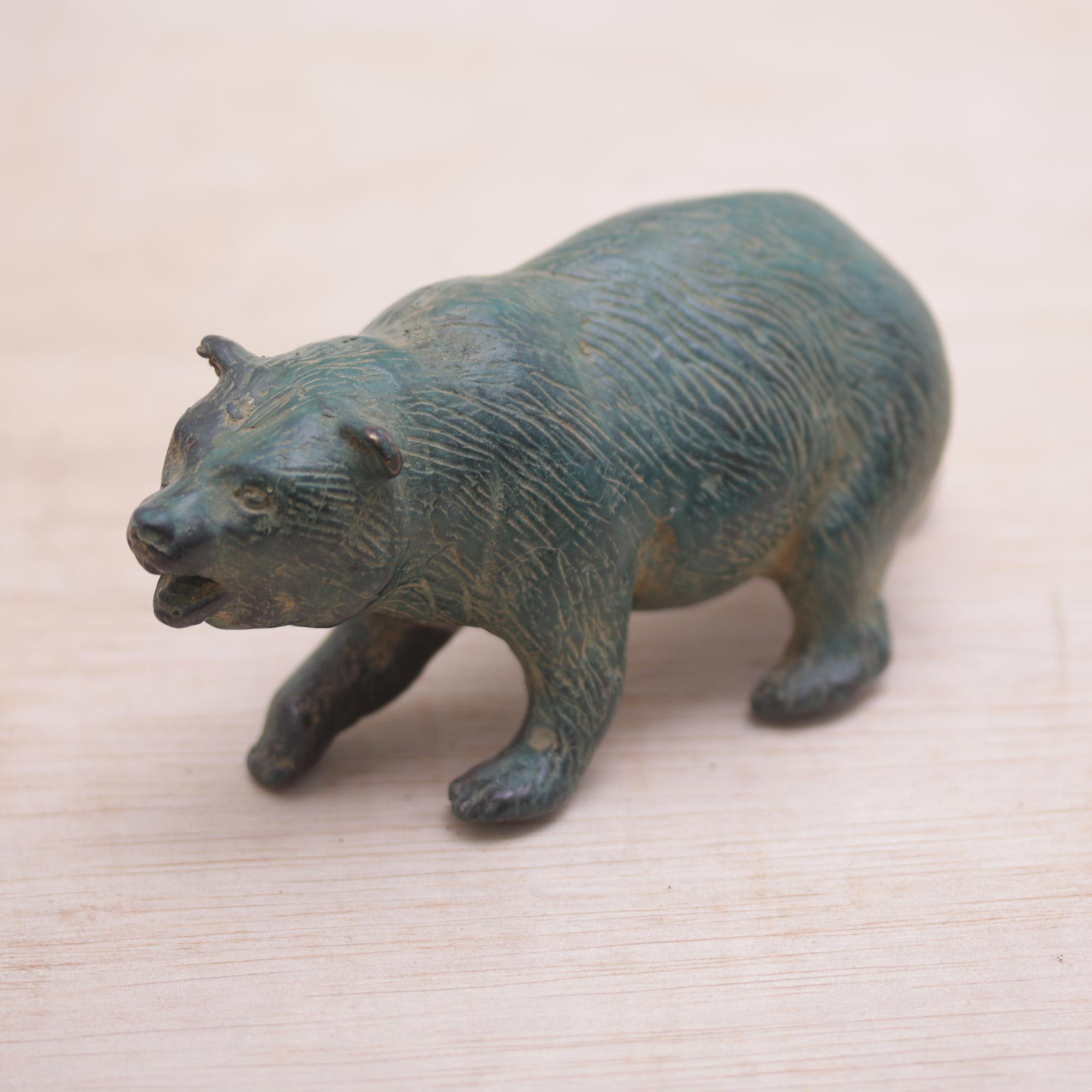 World Menagerie Continuum Brave Bear Bronze Indonesia Figurine Wayfair