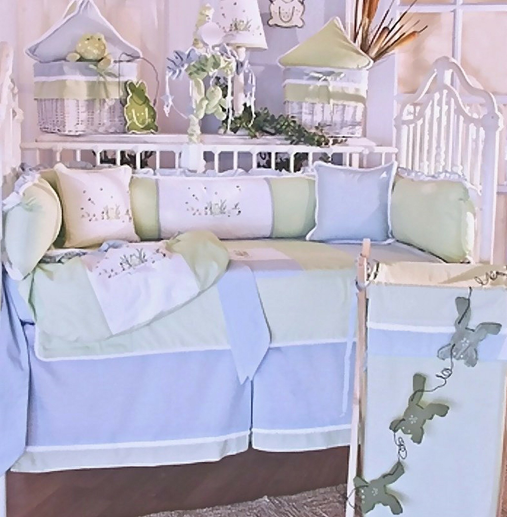 frog crib bedding