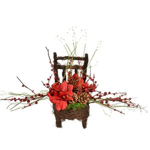 Amaryllis Chair Mixed Floral Arrangement