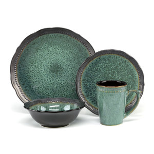 Jenna 16 Piece Dinnerware Set, Service for 4