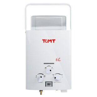 Natural Gas Tankless Water Heater On Demand Hot Water Heater Indoor for 3-4 Persons Home Use 4.2GPM 170000BTU 120V AC White