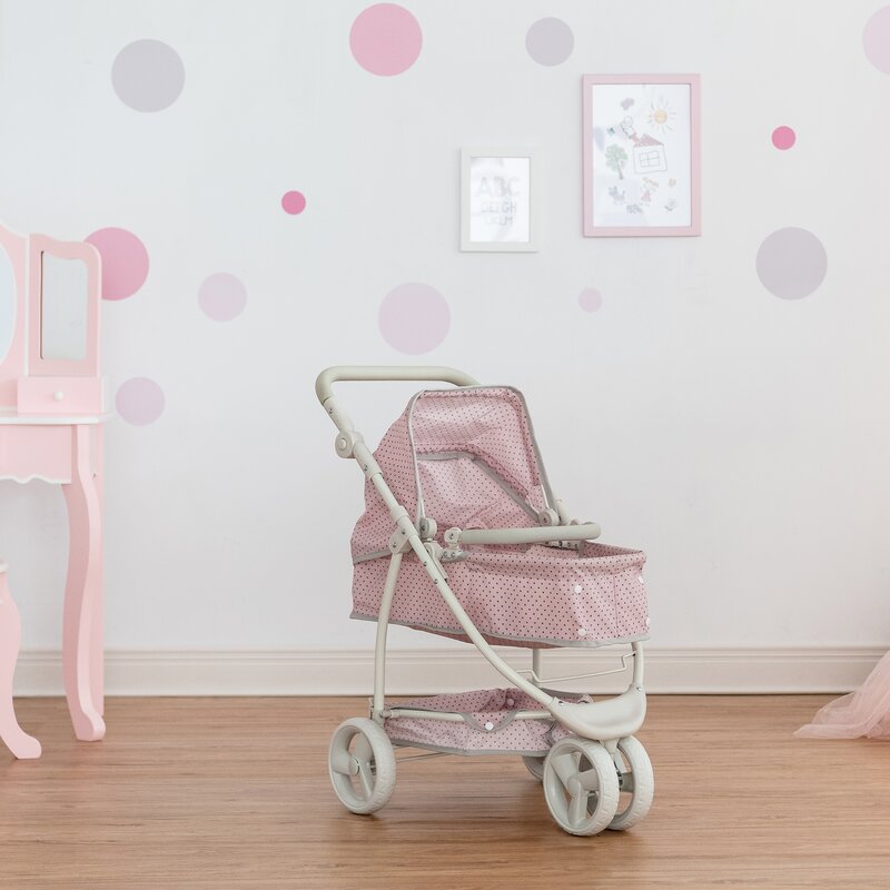 olivia's little world polka dots princess baby doll crib