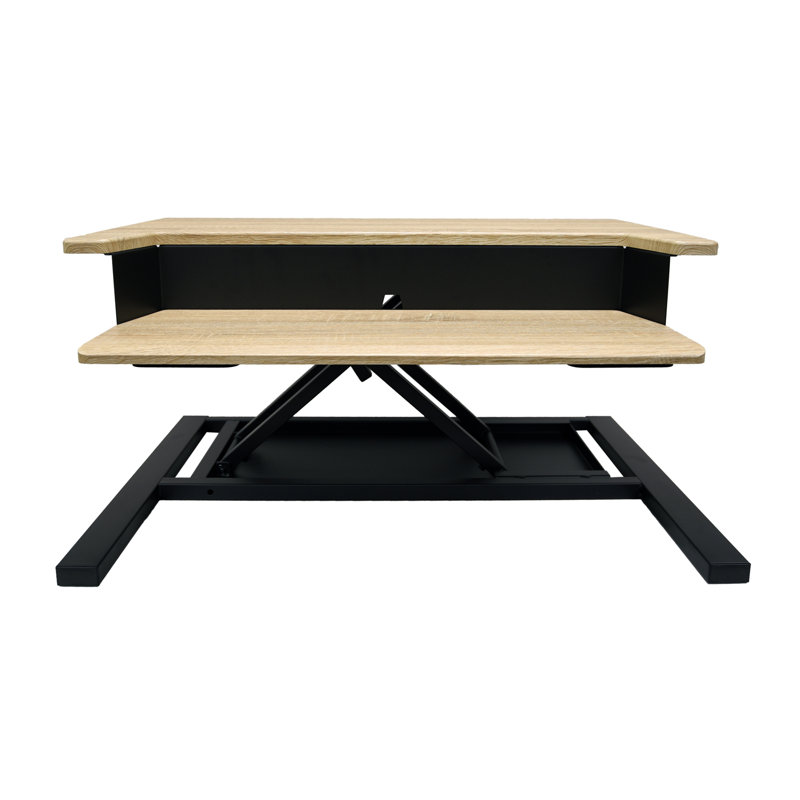 Symple Stuff Pro Pneumatic Height Adjustable Standing Desk Converter Wayfair
